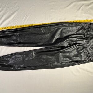 Commando Black Faux Leather Joggers